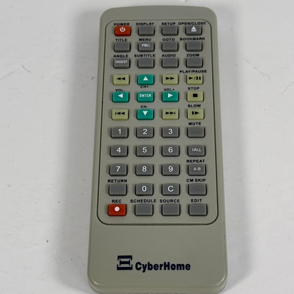 CyberHome‎ Remote Control DVD VCR TV Universal Replacement Gray UNTESTED - Picture 4 of 5
